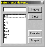 Extensiones de Ficheros ASCII